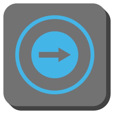 Kare vektör simgesi sağ yuvarlak ok yuvarlak