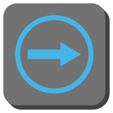 Kare vektör simgesi sağ yuvarlak ok yuvarlak