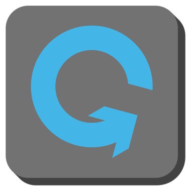 CCW yuvarlatılmış kare vektör simge döndürmek