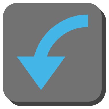 CCW yuvarlatılmış kare vektör simge döndürmek