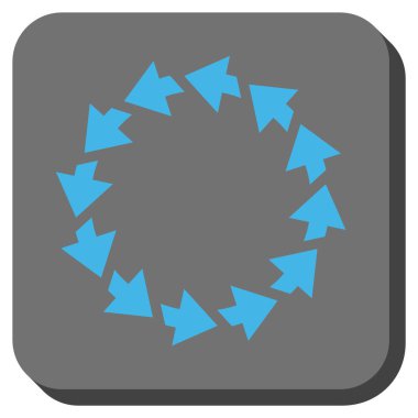 CCW yuvarlatılmış kare vektör simge döndürmek