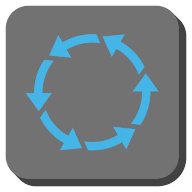 CCW yuvarlatılmış kare vektör simge döndürmek