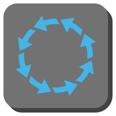 CCW yuvarlatılmış kare vektör simge döndürmek