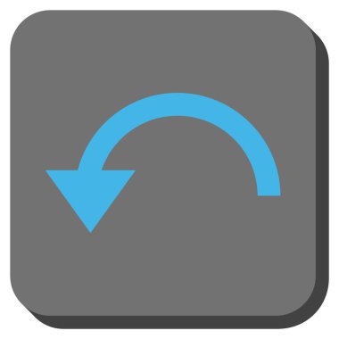 CCW yuvarlatılmış kare vektör simge döndürmek