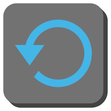 CCW yuvarlatılmış kare vektör simge döndürmek