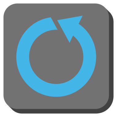 CCW yuvarlatılmış kare vektör simge döndürmek