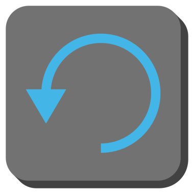 CCW yuvarlatılmış kare vektör simge döndürmek