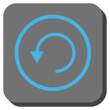 CCW yuvarlatılmış kare vektör simge döndürmek