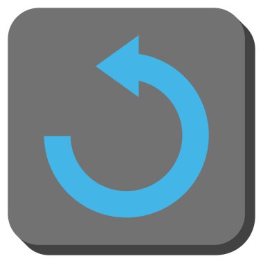 Sola Döndür yuvarlak kare vektör simgesi