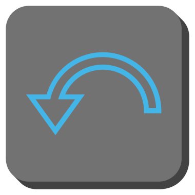 Sola Döndür yuvarlak kare vektör simgesi