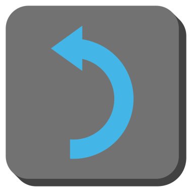 Sola Döndür yuvarlak kare vektör simgesi