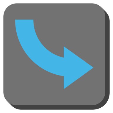 Doğru yuvarlatılmış kare vektör simge döndürmek