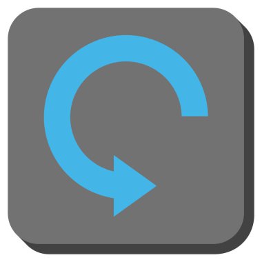 Doğru yuvarlatılmış kare vektör simge döndürmek