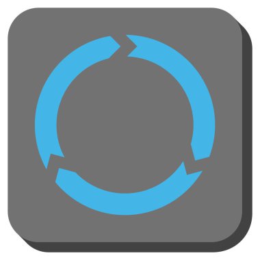 Döndürme yuvarlatılmış kare vektör simgesi