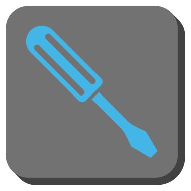 Tornavida yuvarlatılmış kare vektör simgesi