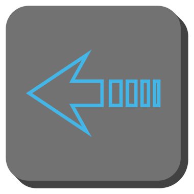 Kare vektör simge sol yuvarlak göndermek