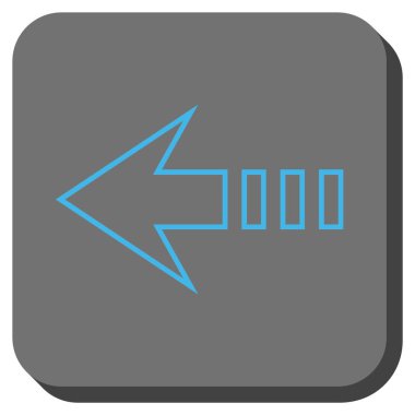 Kare vektör simge sol yuvarlak göndermek