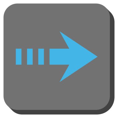 Kare vektör simgesi sağ yuvarlak göndermek