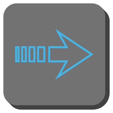 Kare vektör simgesi sağ yuvarlak göndermek