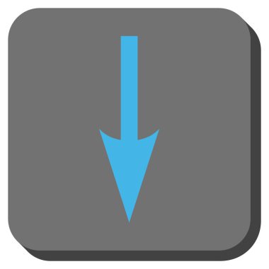 Yuvarlatılmış Kare vektör simgesi aşağı ok keskin