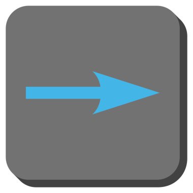 Kare vektör simge keskin ok sağ yuvarlak