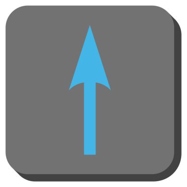 Yuvarlatılmış Kare vektör simge yukarı ok keskin