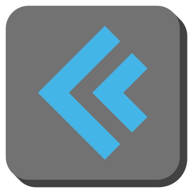 Sola kaydırma yuvarlak kare vektör simgesi