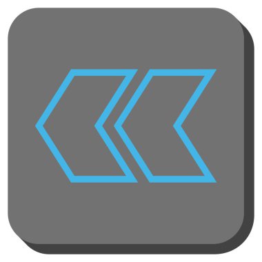 Sola kaydırma yuvarlak kare vektör simgesi