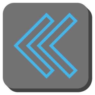 Sola kaydırma yuvarlak kare vektör simgesi