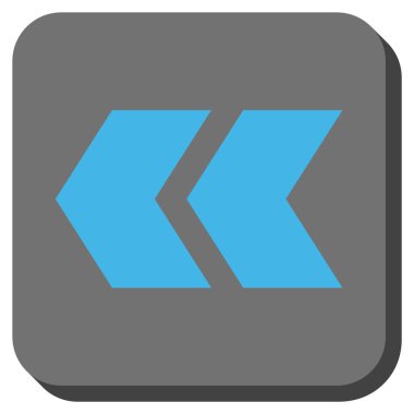 Sola kaydırma yuvarlak kare vektör simgesi