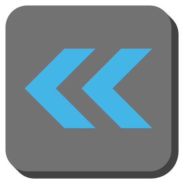 Sola kaydırma yuvarlak kare vektör simgesi