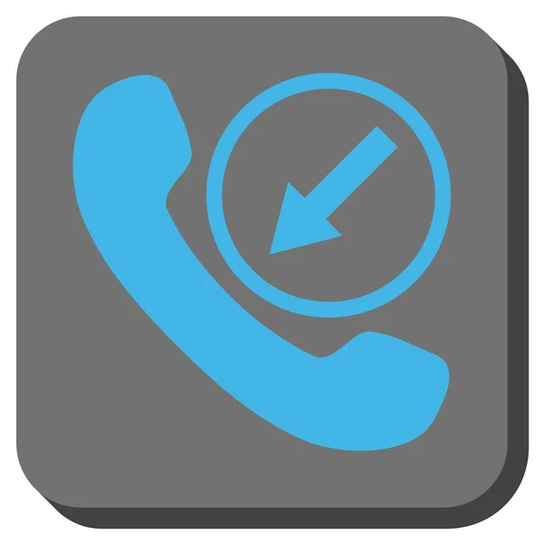 Incoming Call Rounded Square Vector Icon — Stock Vector