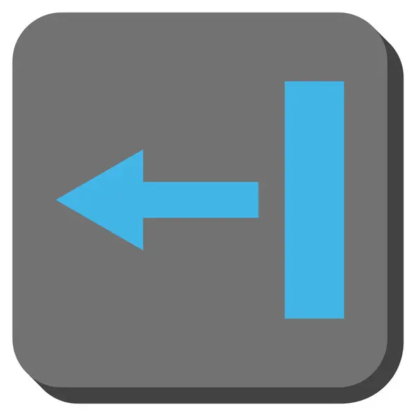 Trek de linker afgeronde vierkante Vector Icon — Stockvector