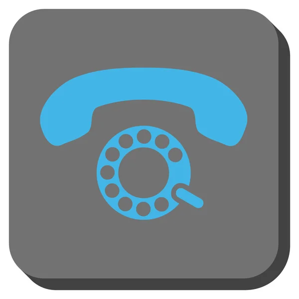 Pulse Dialing Rotunjit Square Vector Icon — Vector de stoc