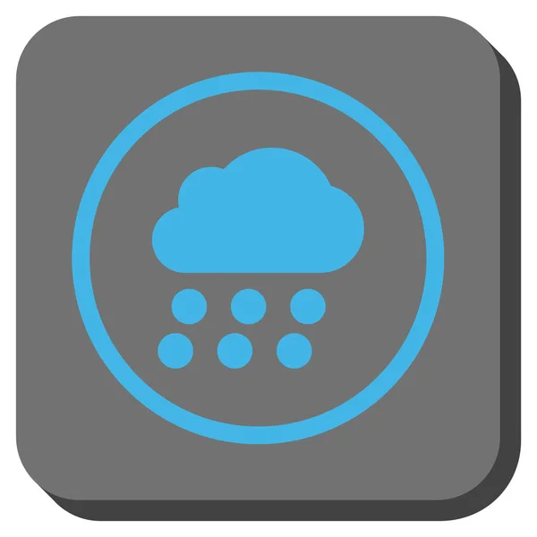 Rain Cloud Rounded Square Vector Icon — Stock Vector