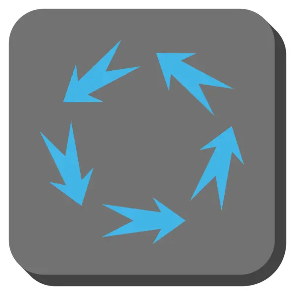 Ícone de vetor quadrado redondo de rotação — Vetor de Stock