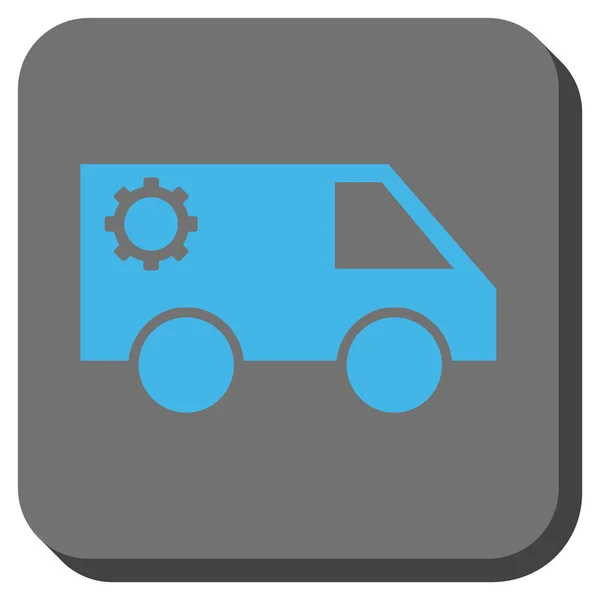 Icône vectorielle ronde de voiture de service — Image vectorielle