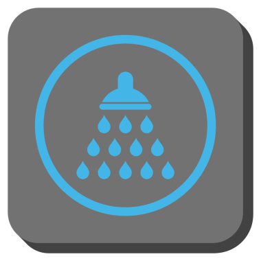 Duş yuvarlatılmış kare vektör simgesi