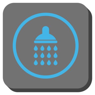 Duş yuvarlatılmış kare vektör simgesi