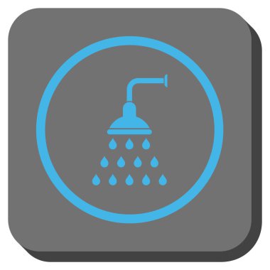 Duş yuvarlatılmış kare vektör simgesi