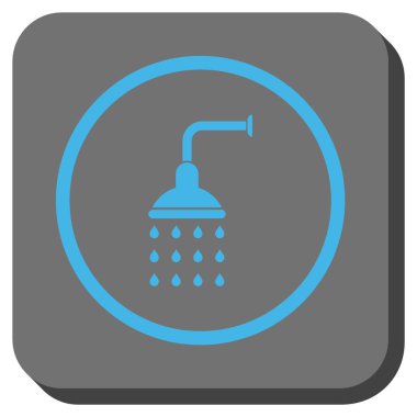 Duş yuvarlatılmış kare vektör simgesi