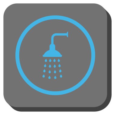 Duş yuvarlatılmış kare vektör simgesi