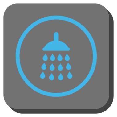 Duş yuvarlatılmış kare vektör simgesi