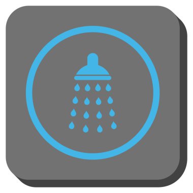 Duş yuvarlatılmış kare vektör simgesi