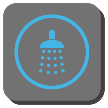 Duş yuvarlatılmış kare vektör simgesi