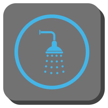 Duş yuvarlatılmış kare vektör simgesi