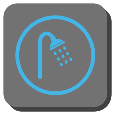 Duş yuvarlatılmış kare vektör simgesi