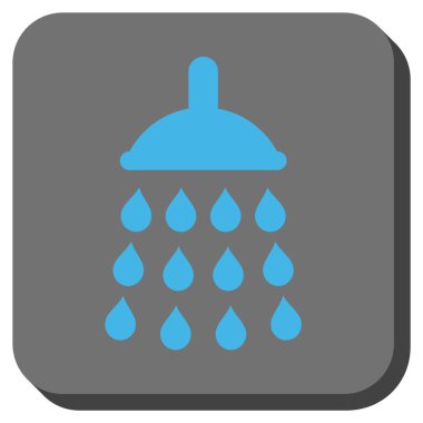 Duş yuvarlatılmış kare vektör simgesi