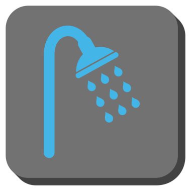 Duş yuvarlatılmış kare vektör simgesi