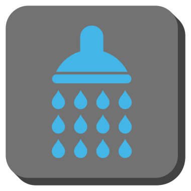 Duş yuvarlatılmış kare vektör simgesi